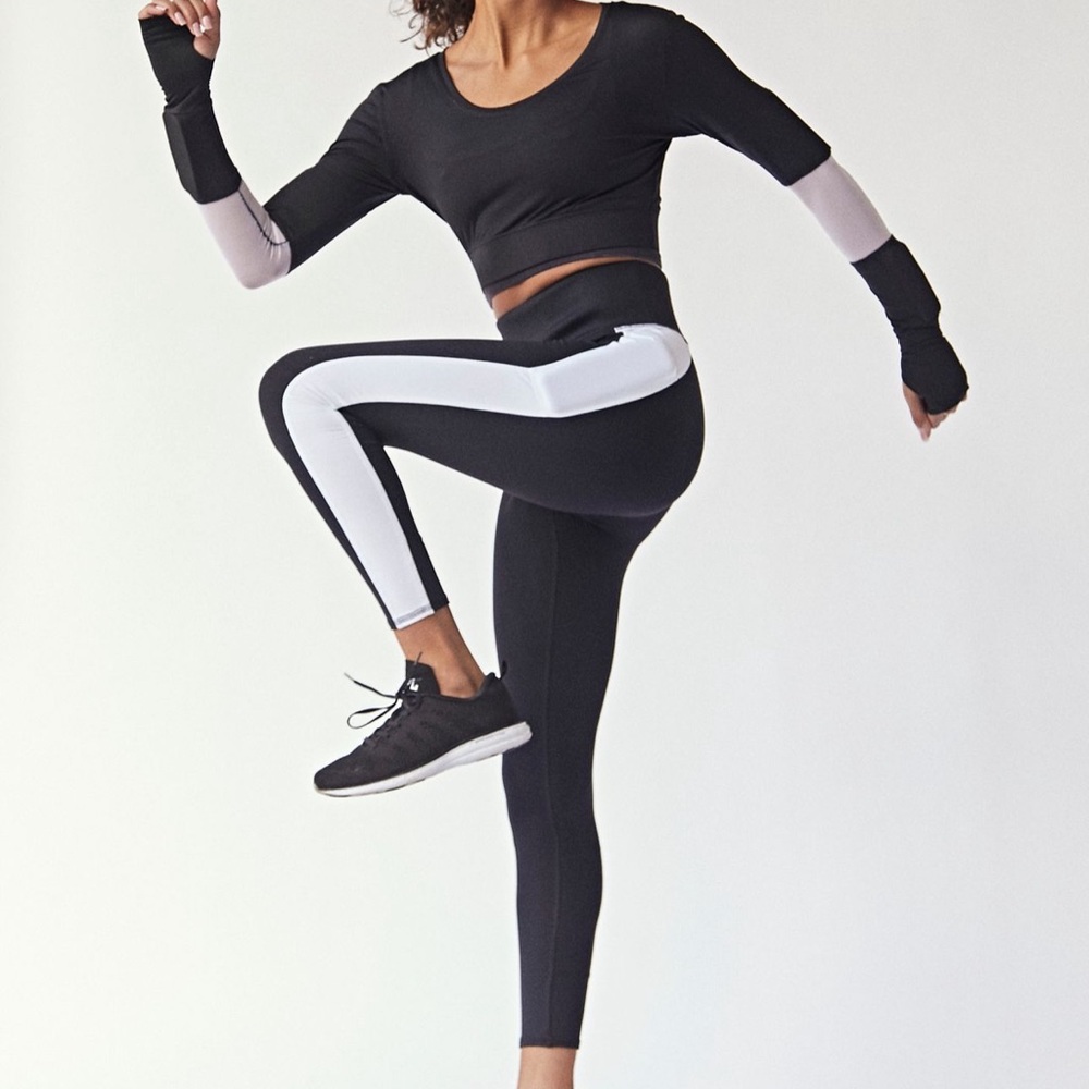 Free People Kilogear cut mesh athletic top & leggings. Barely worn